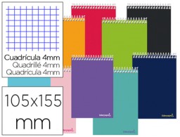 Cuaderno espiral Liderpapel Smart 8º apaisado tapa blanda 80h 60g/m² c/4mm. colores surtidos